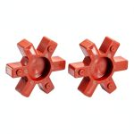 Uxcell L090 Jaw Coupling Insert 2pcs Red Flexible Urethane Center-0