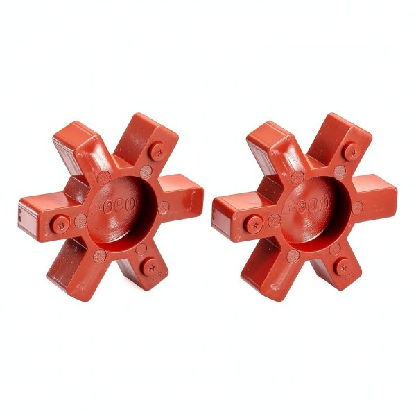 Uxcell L090 Jaw Coupling Insert 2pcs Red Flexible Urethane Center-0