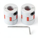 uxcell Aluminum Plum Shaft Coupling 8mm to 12mm Bore L30xD25 Flexible Coupler for 3D Printer CNC Machine and Servo Stepped Motor Pack of 2-0