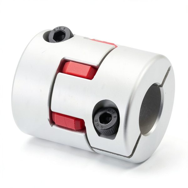 uxcell 2pcs D30 L35 8mm to 14mm Flexible Plum Shaft Coupling Aluminum Motor Connector Flexible Spider Coupler for 3D Printer CNC Machine and Servo Stepper Motor (Silver Tone/Red)-2