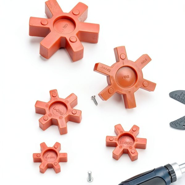 uxcell L099 L100 Jaw Coupling Insert Red Urethane Solid Center-3